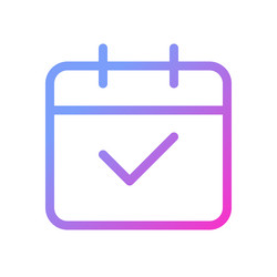 Calendar pixel perfect gradient linear ui icon vector