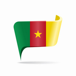 Cameroon Flag Map Pointer vector image