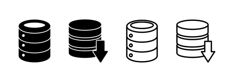 database icon server storage vector