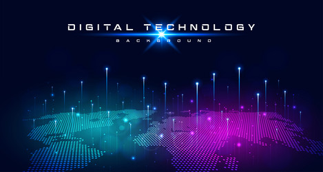digital technology speed internet network connect vector image