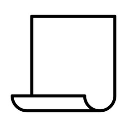 paper document file icon in thin line style vector image