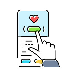visual feedback ux ui design color icon vector image