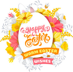 Happy Easter Greeting Card Vector Image