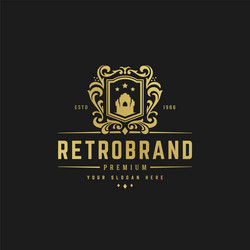 Luxury logo design template Royalty Free Vector Image