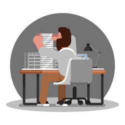 man architect makes model vector image