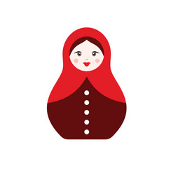 Matryoshka nestling doll vector