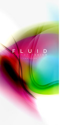 mixing liquid color flow abstract background vector image