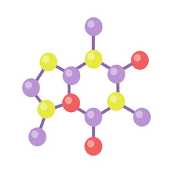 Molecular structure in flat design vector