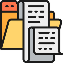 open folder with documents file list jobs vector image