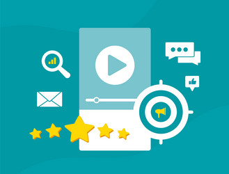 Seo video marketing customer testimonials expert vector