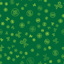 set line qr code scissors with cut vector image