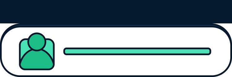 slider switch with user subscriber symbol vector image