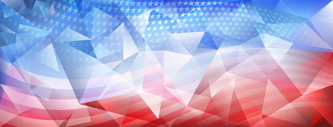 Usa independence day abstract crystal background vector