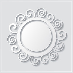 Abstract round ornament vector