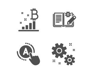 bitcoin graph ab testing and engineering vector image