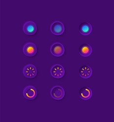 button options for media ui elements kit vector image