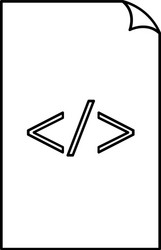 coding file icon vector image