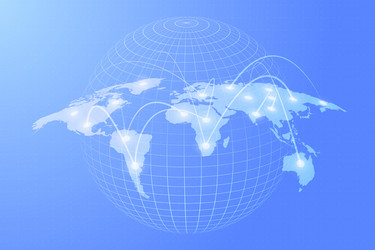 connection world concept transition data vector image