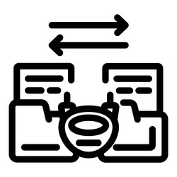 decentralized database synchronization system icon vector image