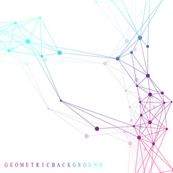 Geometric abstract background with connected line vector