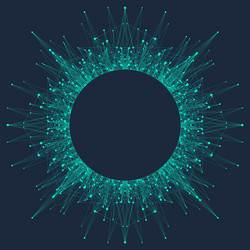 Quantum Computing & AI Network vector image