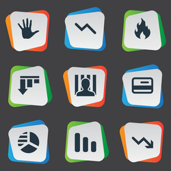 set of simple trouble icons vector