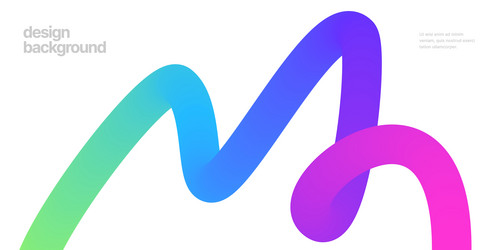 template with colorful gradient squiggles shapes vector image