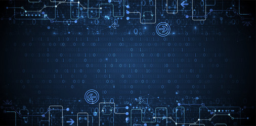 abstract technology concept with binary code vector image