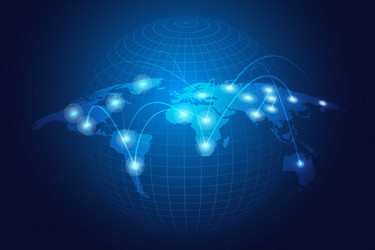 connection world concept transition data vector image