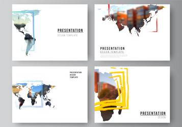 layout presentation slides design vector image