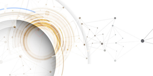 neural network concept connected cells with links vector image