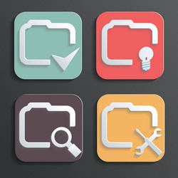 design folder icons for web and mobile vector image