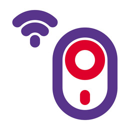 motion sensor a device to detect nearby movement vector image