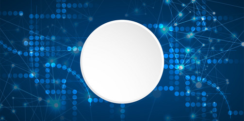 neural network concept connected cells with links vector image