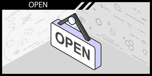open isometric design icon web 3d colorful vector image