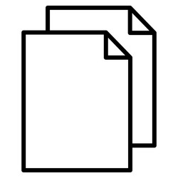 paper document file icon in thin line style vector image