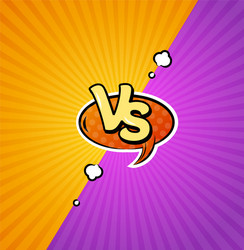 Versus Logo Background - Comic Pop Art vector image