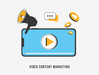 video marketing concept digital advertising vector