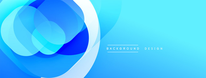 blue abstract shapes overlap smooth gradients vector image