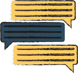 drawing set bubbles speech dialog speak text vector image