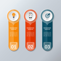 infographic layout template with 3 options vector