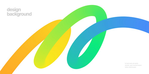 template with colorful gradient squiggles shapes vector image