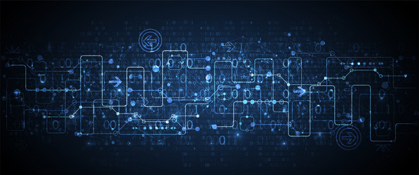 abstract technology concept with binary code vector image