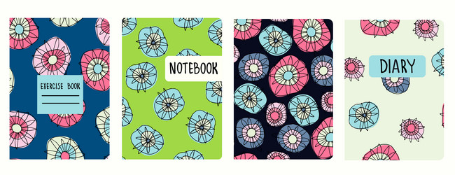 cover page templates based on seamless patterns vector image