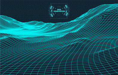 data visualization background futuristic design vector image