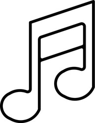 Music icon vector