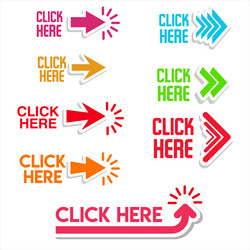 Click Here Button with Pointer vector image