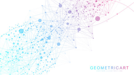 geometric abstract background with connected line vector image