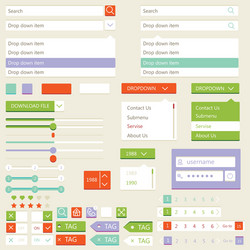 Minimalist UI Element Collection vector image