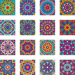 Set of ethnic patterns vector